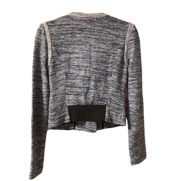 BCBGMAXAZRIA BLUE TWEED KEVIN JACKET - Picture 2 of 5